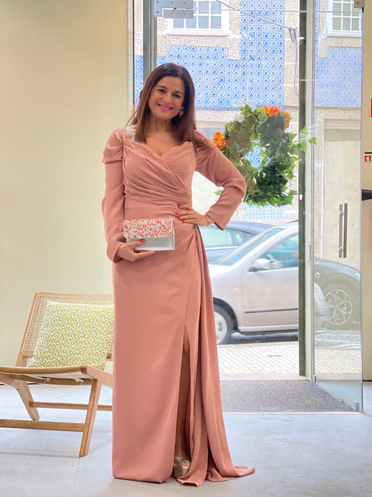 Vestido decote coração