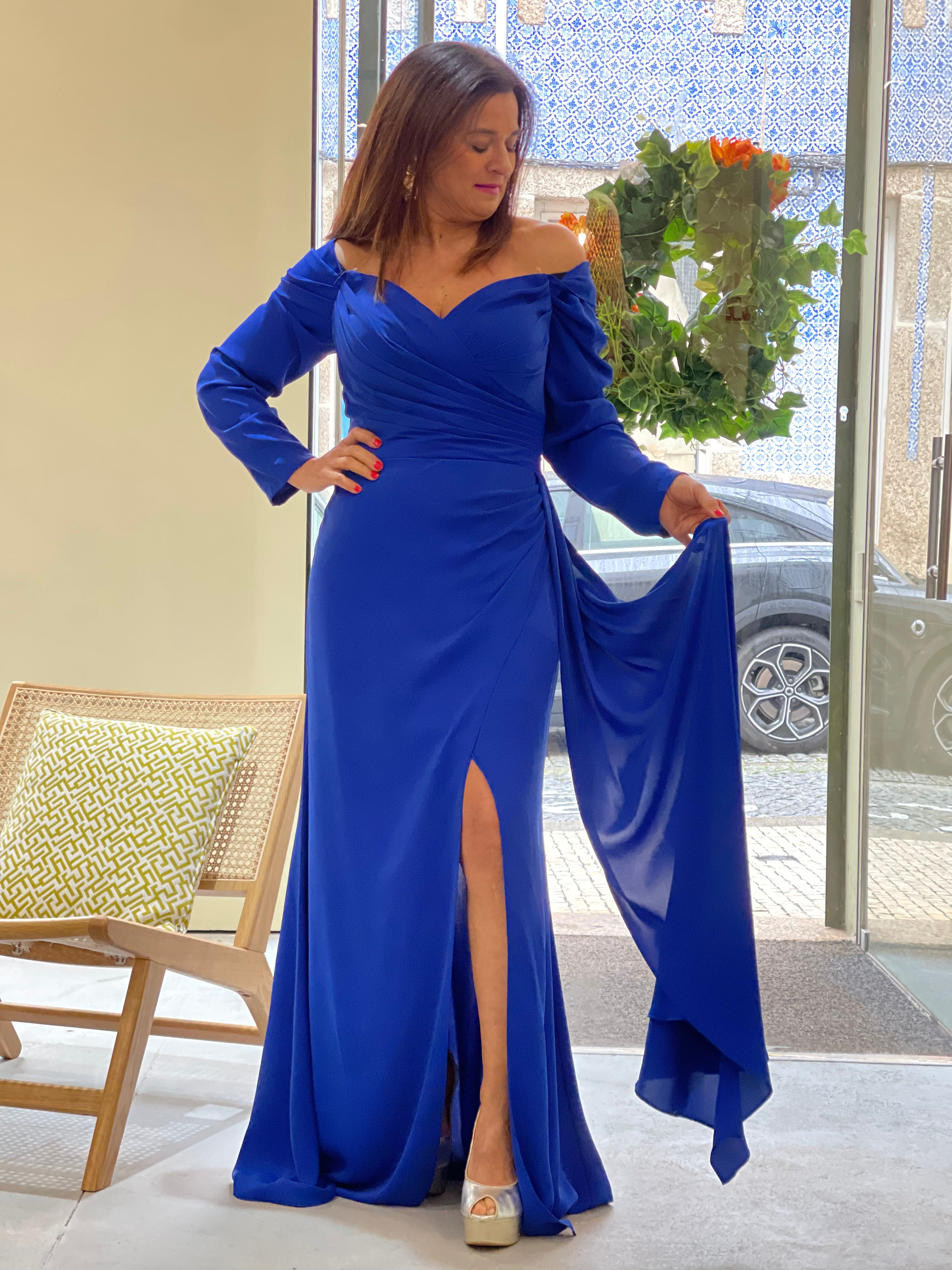 Vestido decote coração