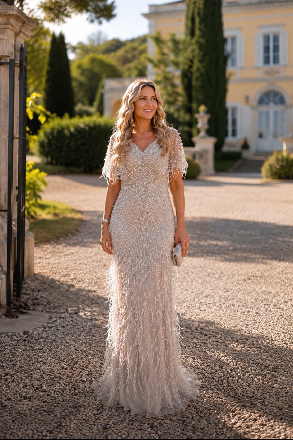 VESTIDO NUDE LANTEJOULAS