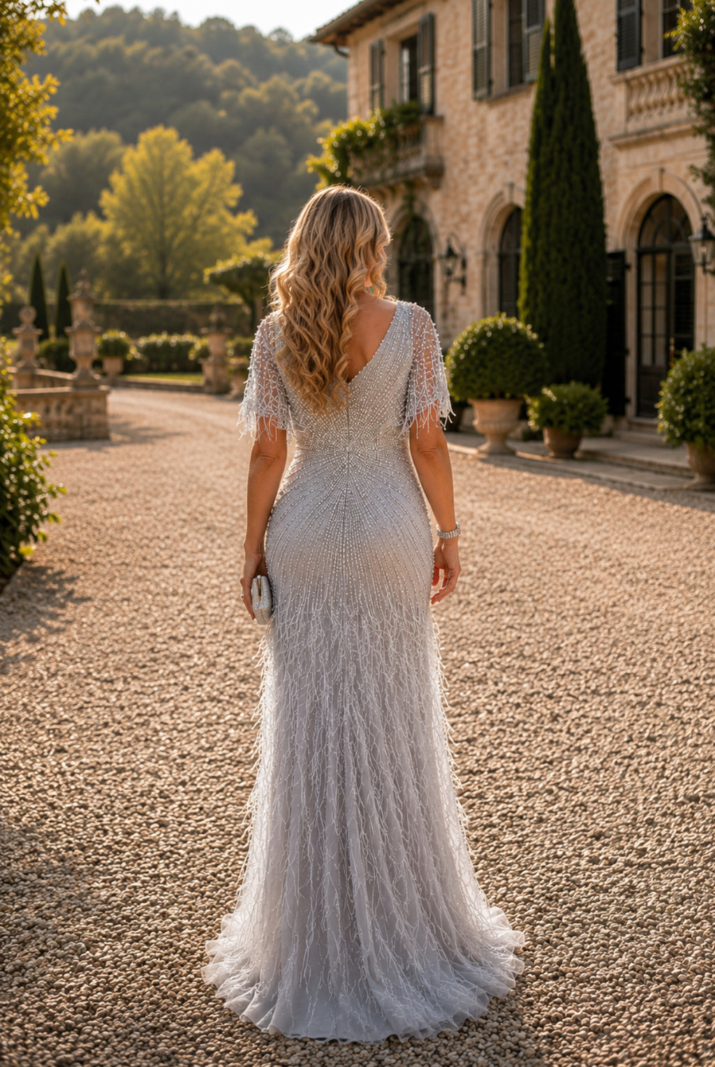 VESTIDO PRATADO LANTEJOULAS
