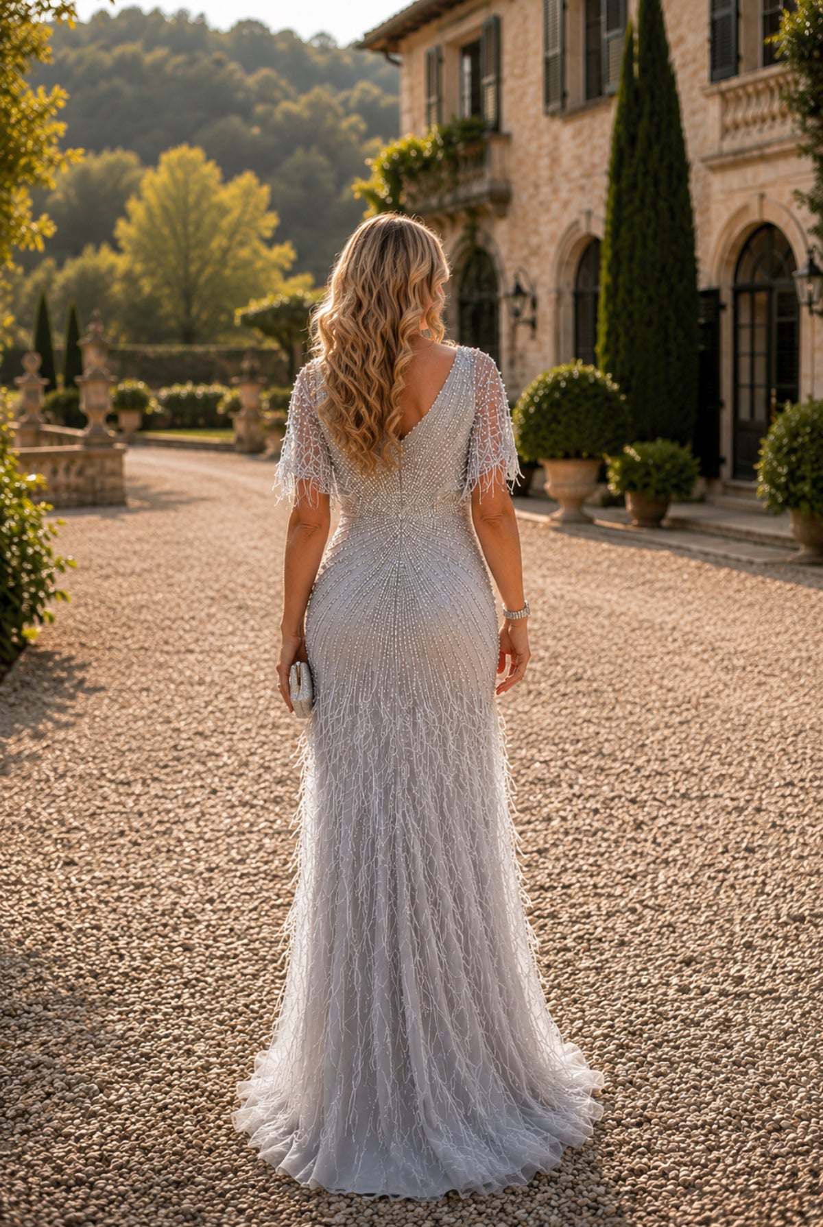 VESTIDO PRATADO LANTEJOULAS