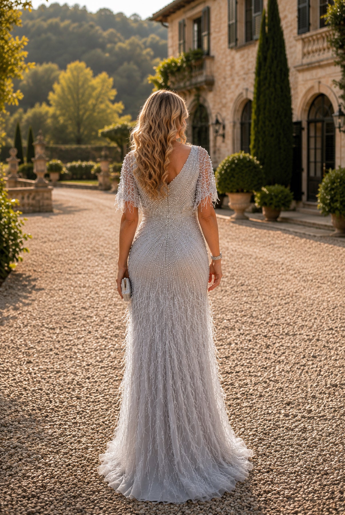 VESTIDO PRATADO LANTEJOULAS