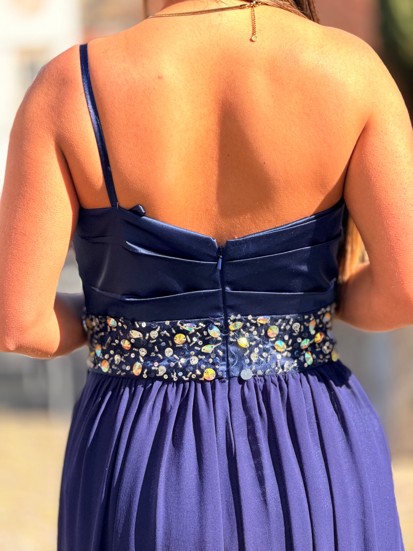 Vestido bordados e brilho