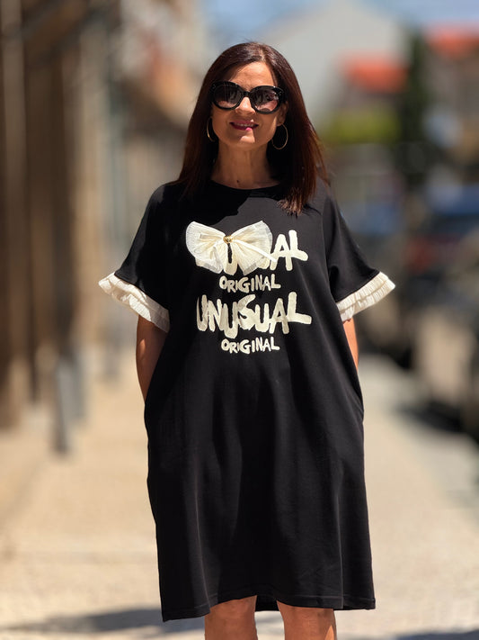 Vestido com laço