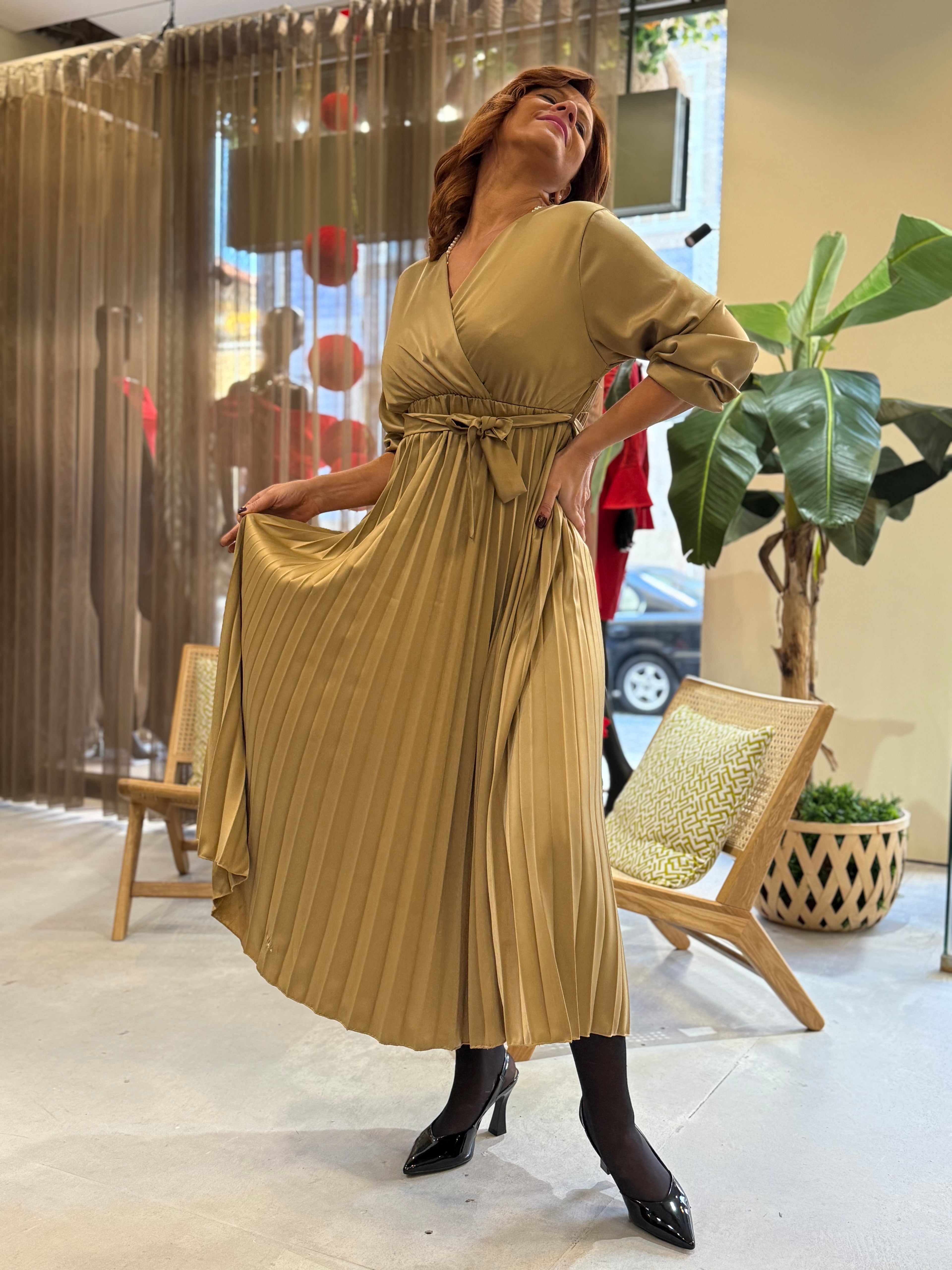 Vestido Plissado