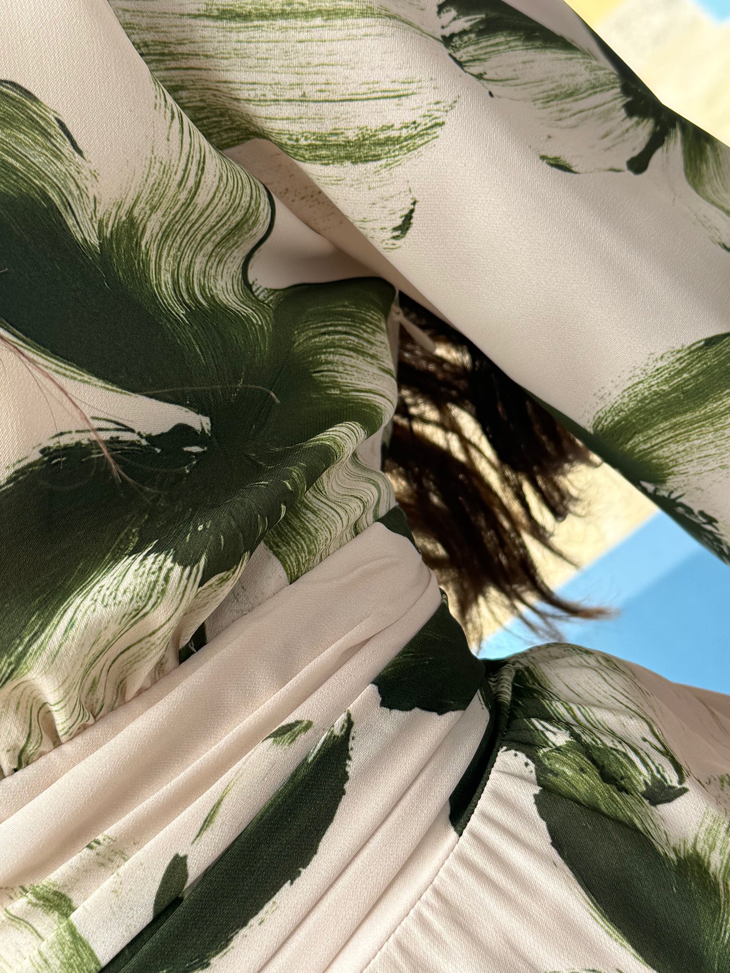 VESTIDO MIDI FLOR VERDE