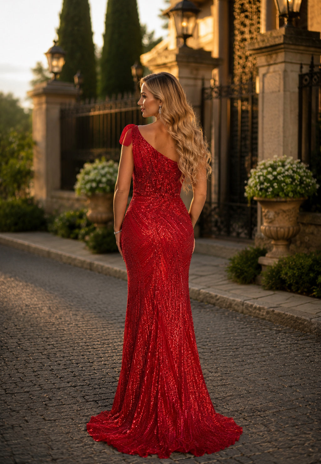 VESTIDO GLAMOUR VERMELHO