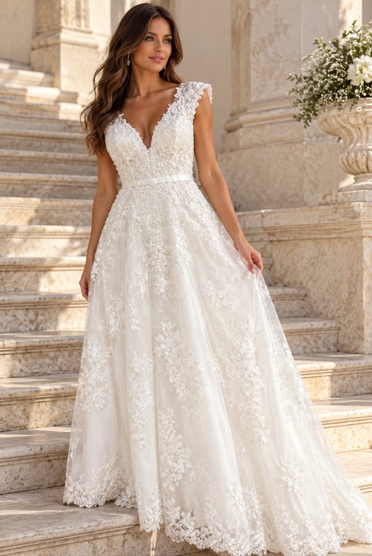 VESTIDO DE NOIVA ELEGANTE