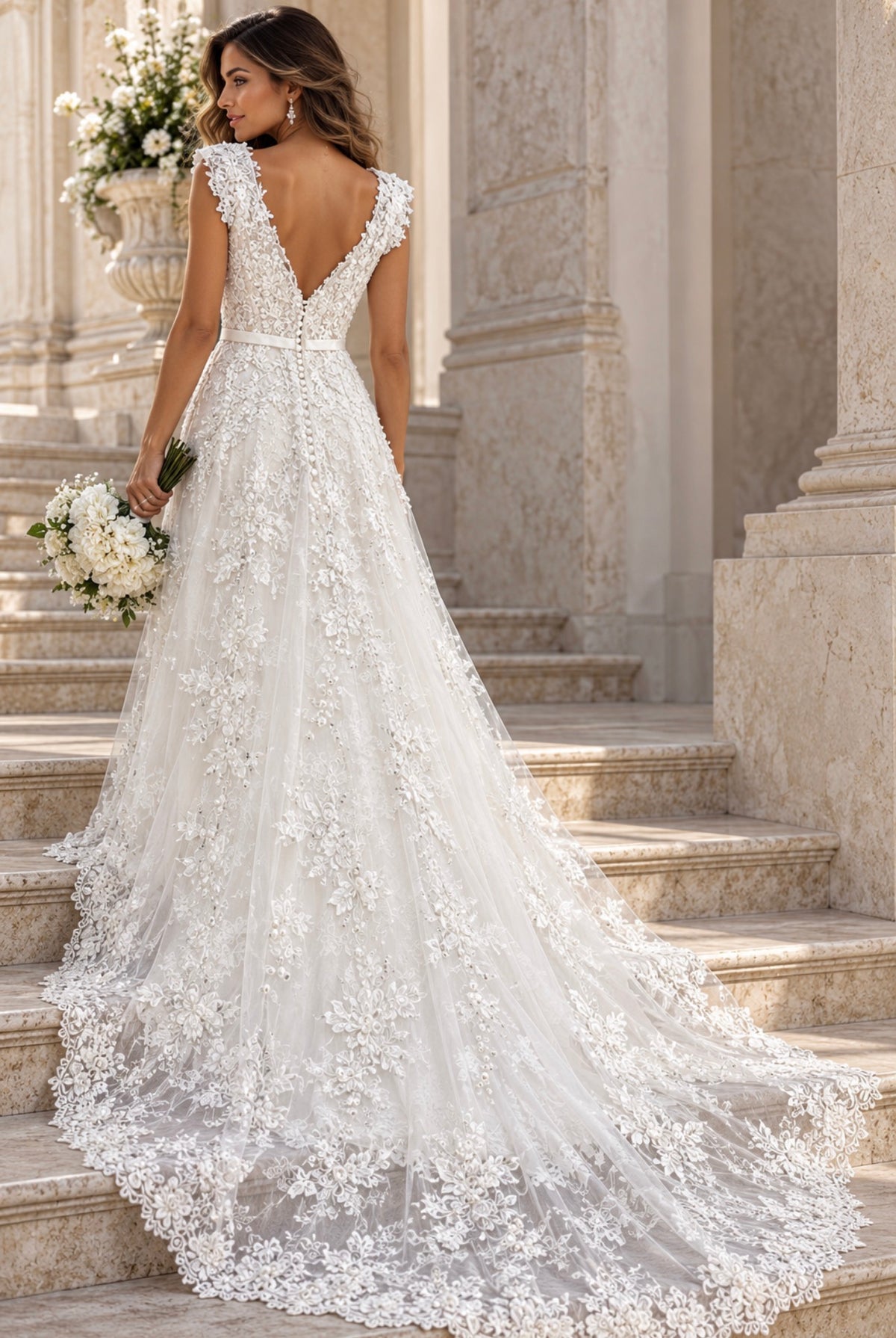 VESTIDO DE NOIVA ELEGANTE