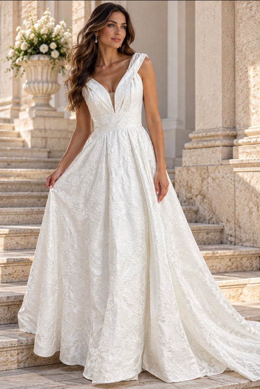 VESTIDO DE NOIVA BROCADO