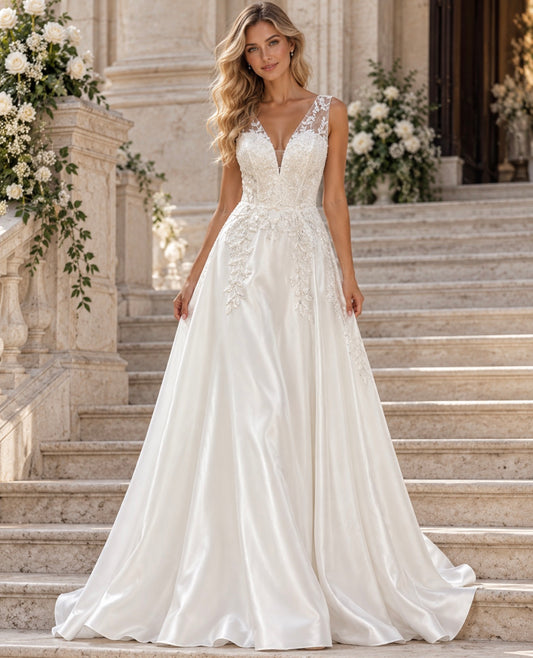 VESTIDO DE NOIVA ACETINADO