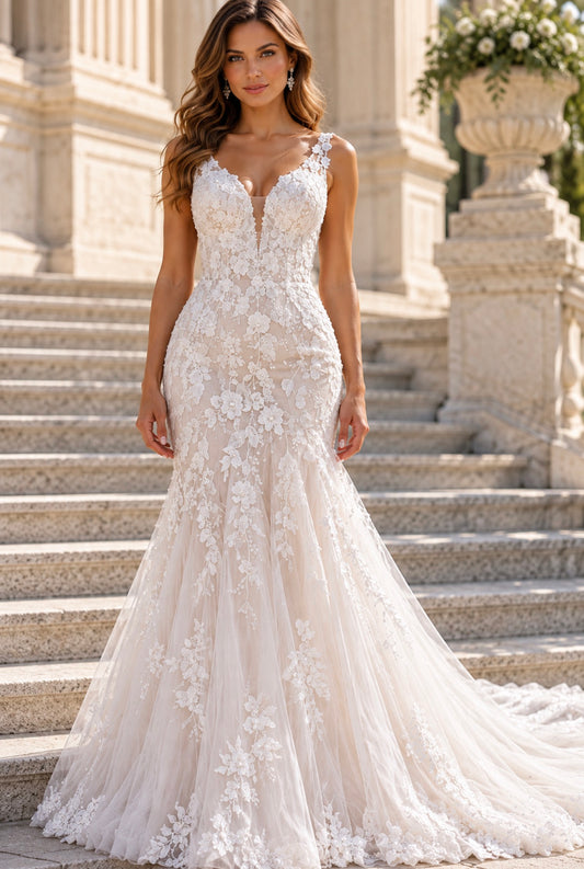 VESTIDO DE NOIVA BORDADO