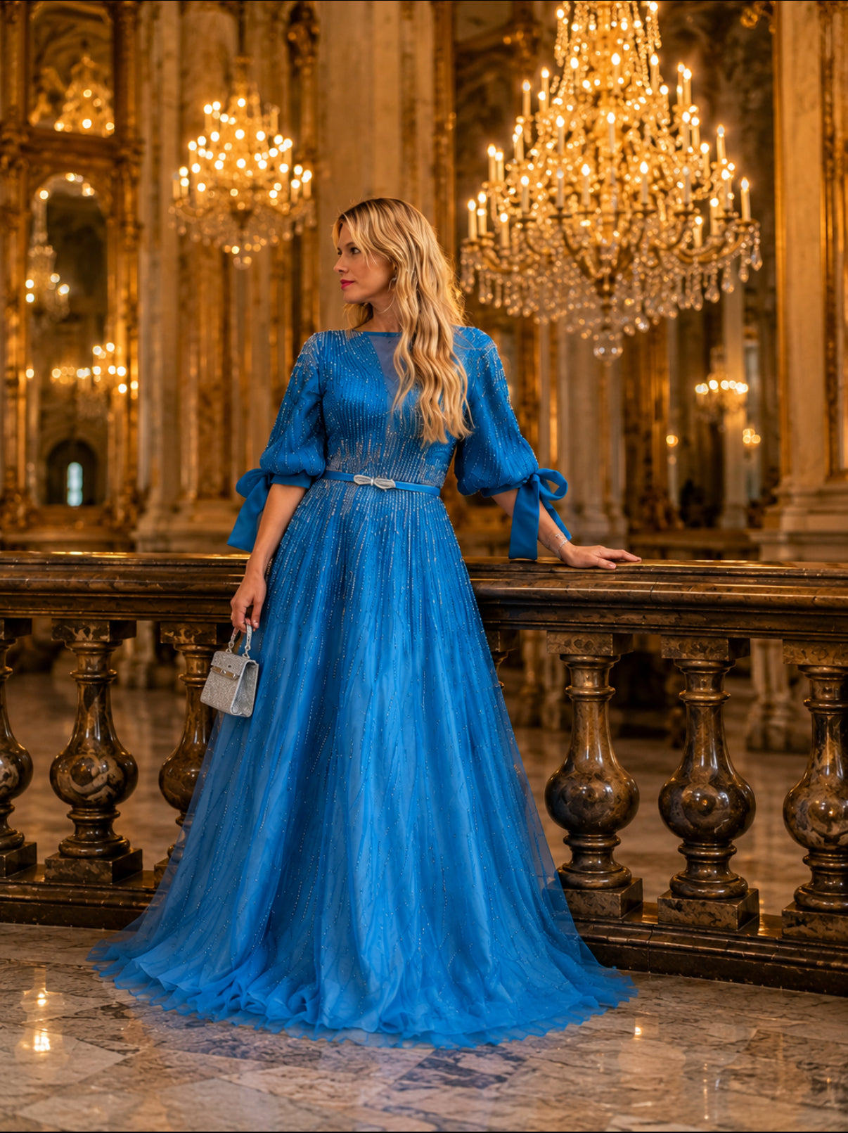 VESTIDO PREDRARIA COM ORGANZA