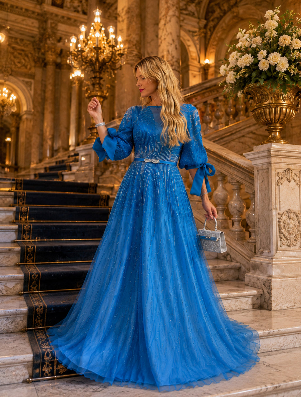VESTIDO PREDRARIA COM ORGANZA