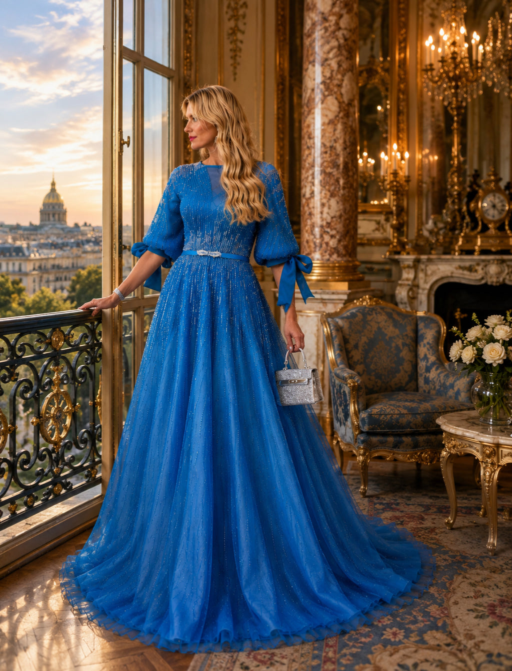 VESTIDO PREDRARIA COM ORGANZA