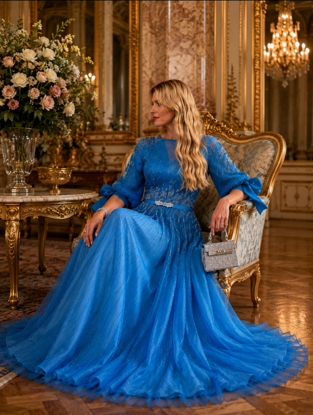 VESTIDO PREDRARIA COM ORGANZA