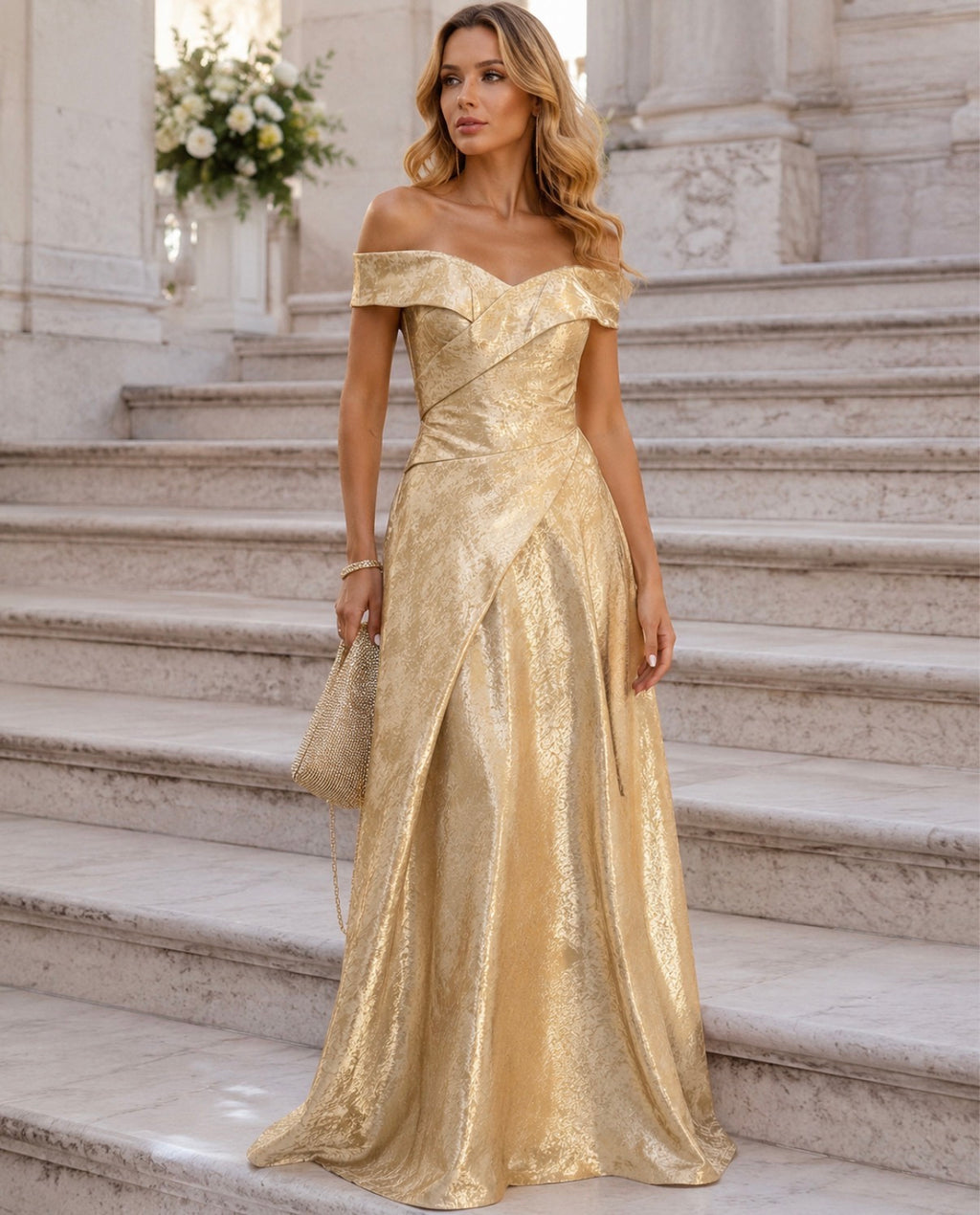 VESTIDO DOURADO COMPRIDO