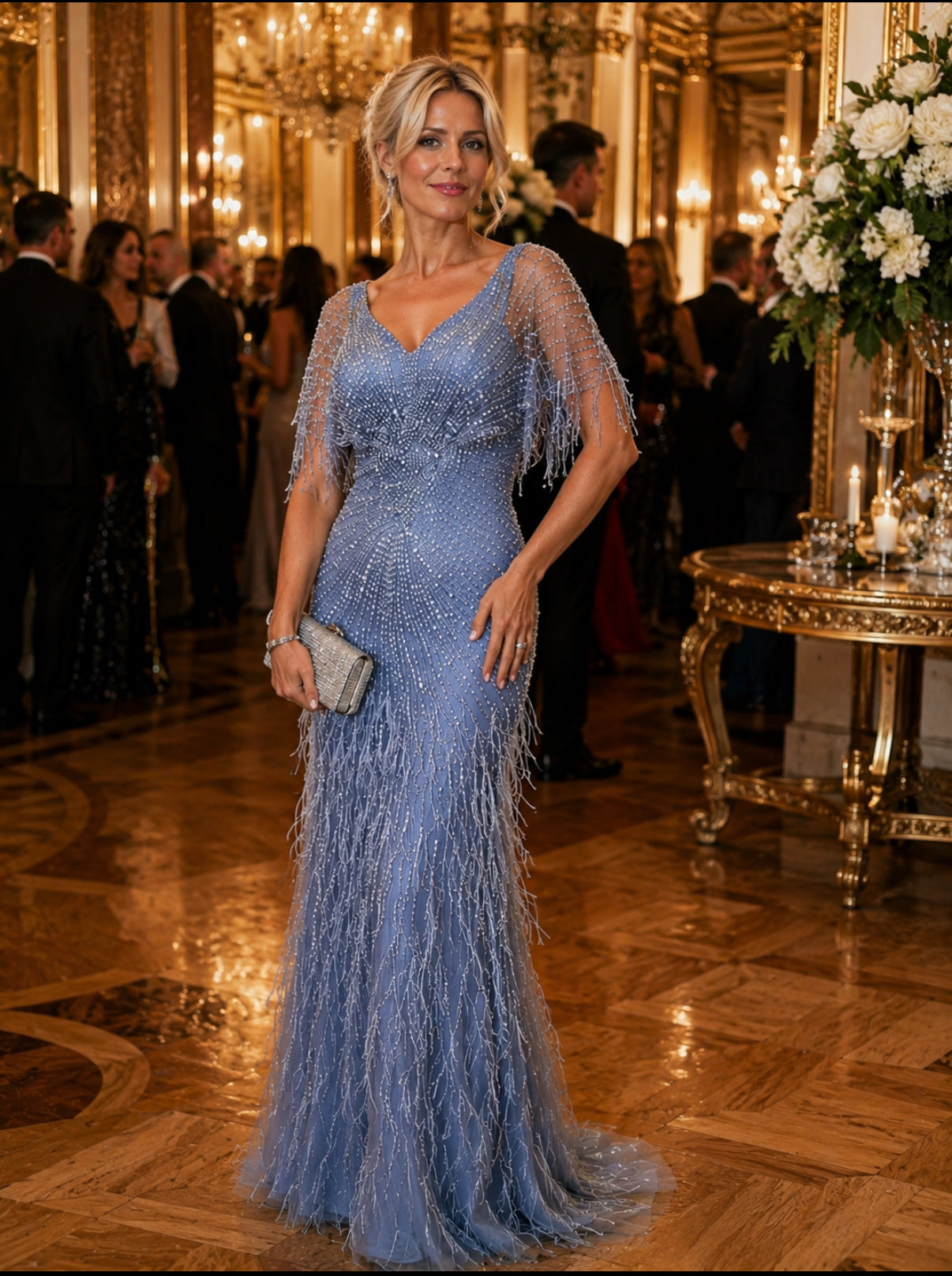 VESTIDO SEREIA COM MANGA