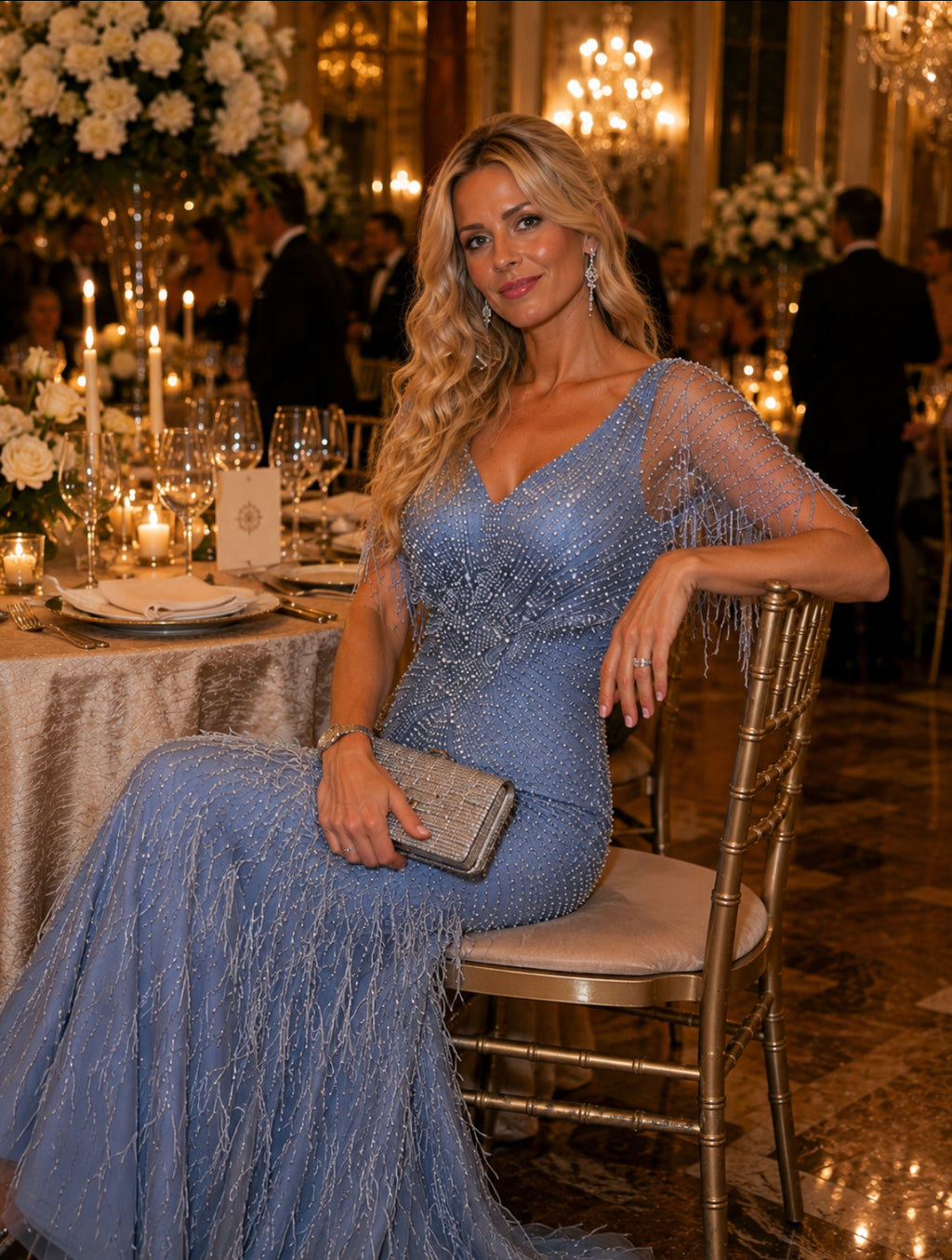 VESTIDO SEREIA COM MANGA