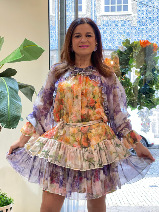 VESTIDO CURTO ESTAMPADO