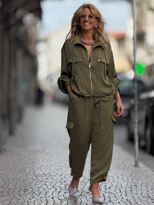 Conjunto total look cetim