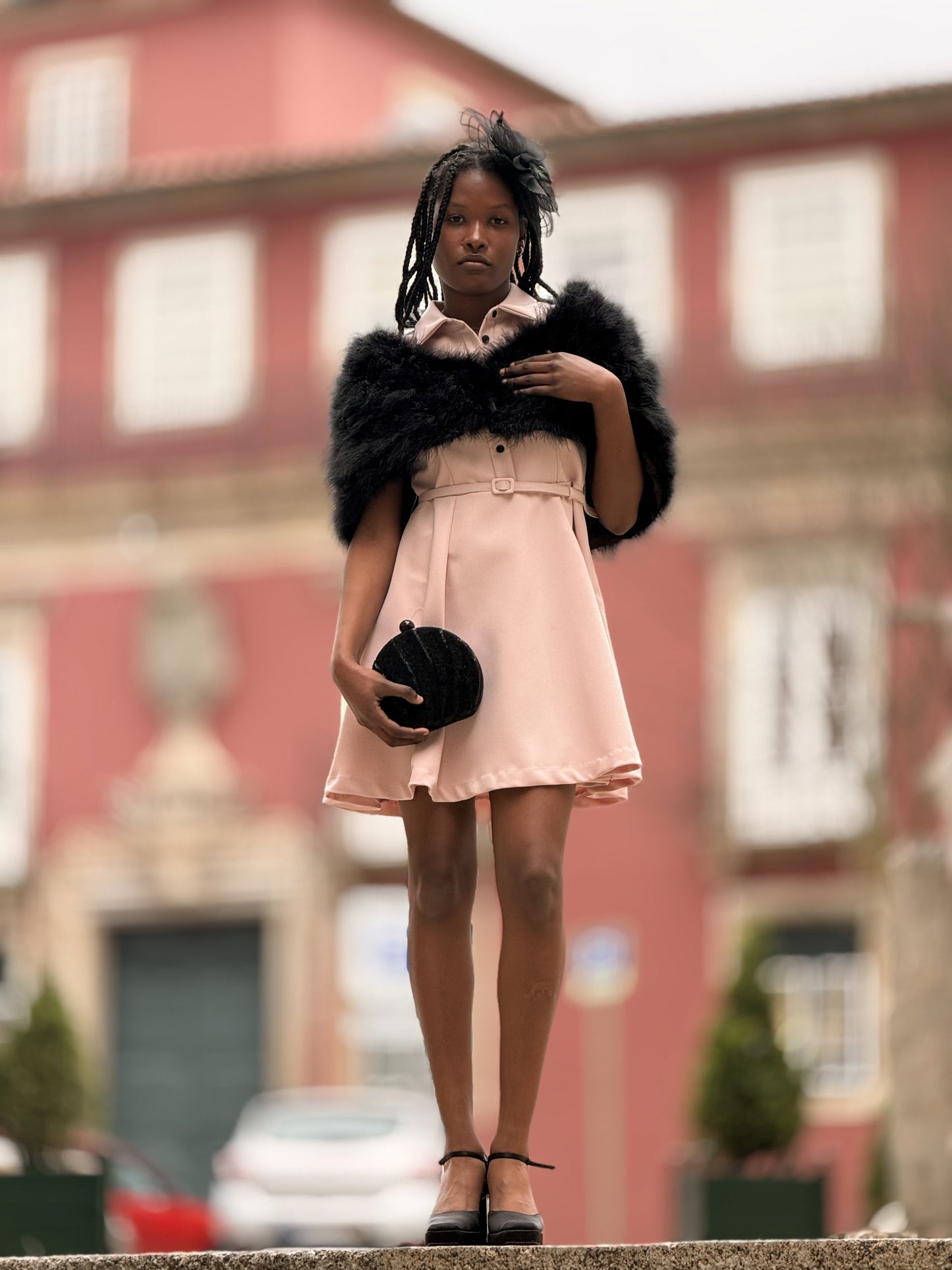 Vestido cor-de-rosa bebé