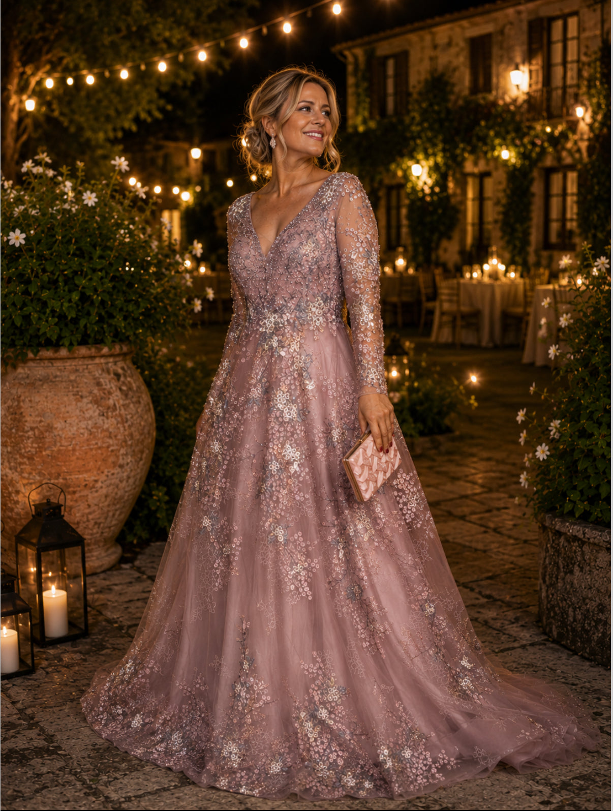 VESTIDO FLORES BORDADAS