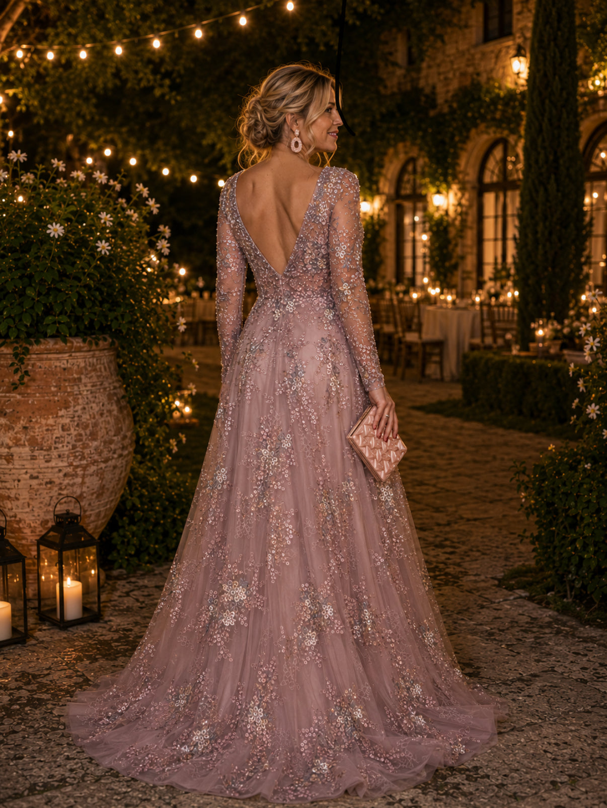 VESTIDO FLORES BORDADAS