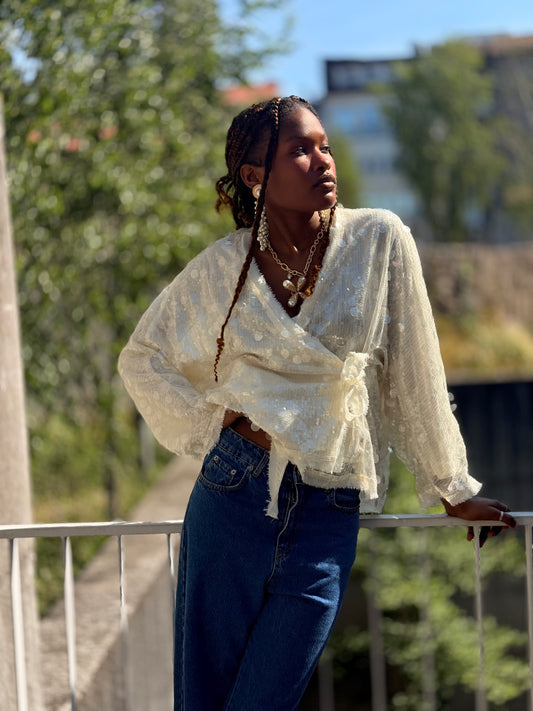 Kimono em lantejoulas