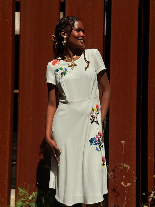 Vestido com bordados