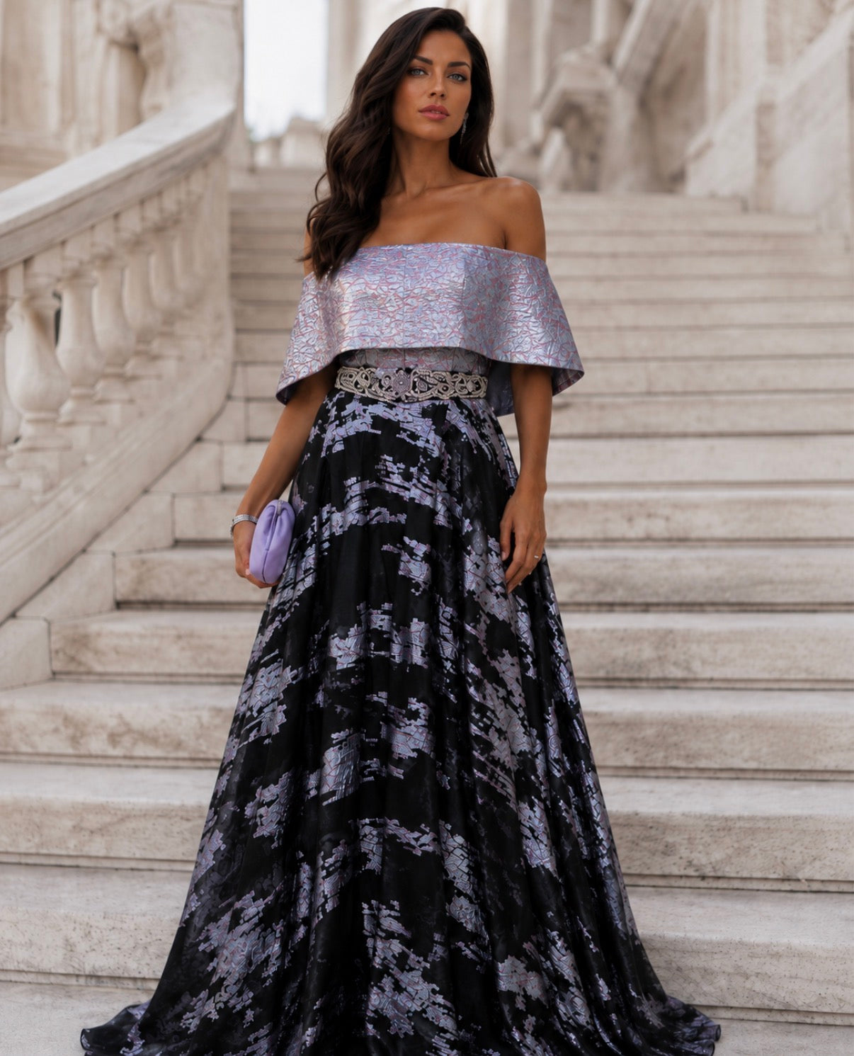 VESTIDO METALIZADO LILÁS