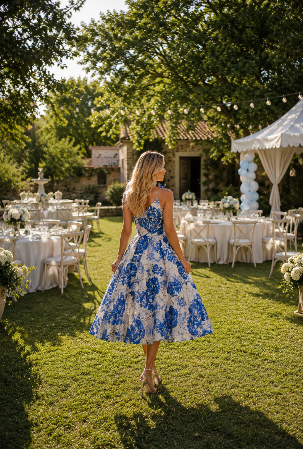 VESTIDO MIDI ASSIMÉTRICO