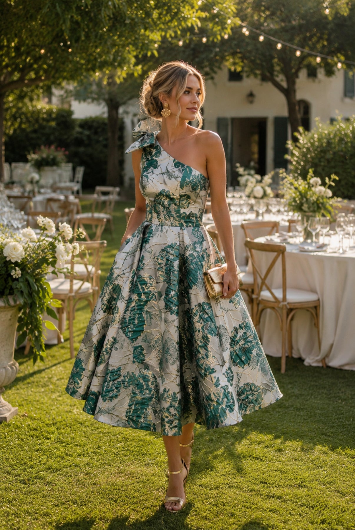 VESTIDO MIDI ASSIMÉTRICO