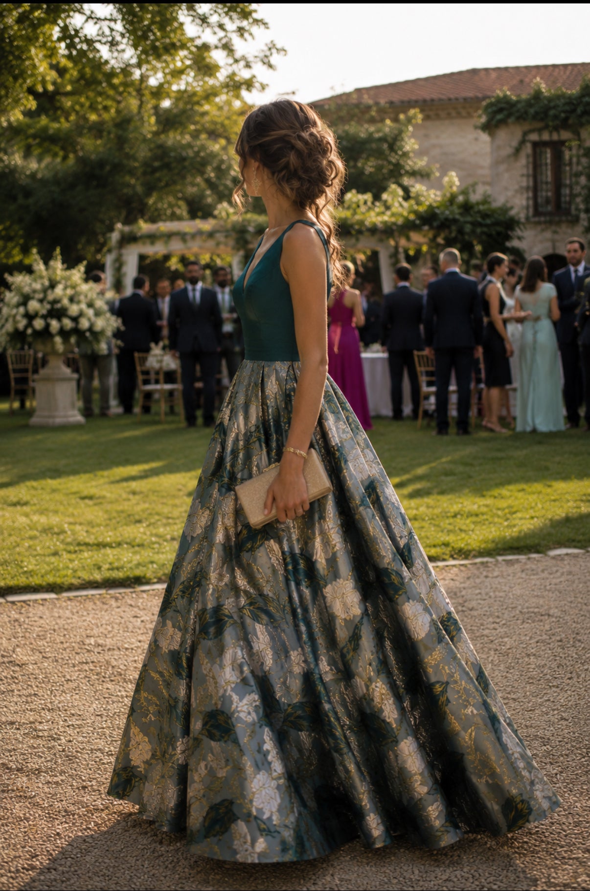 VESTIDO BRANCO E VERDE