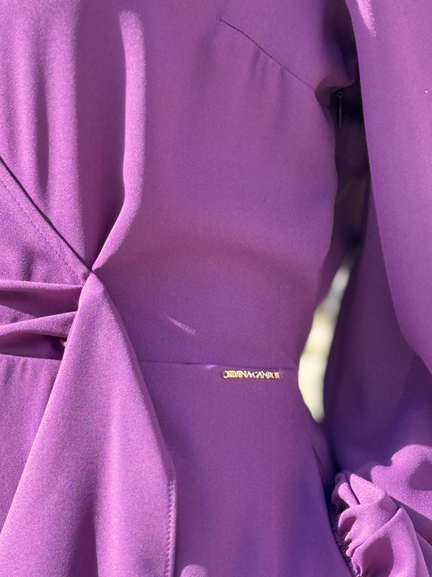 Vestido cruzado e folho SILVINA CAMPOS