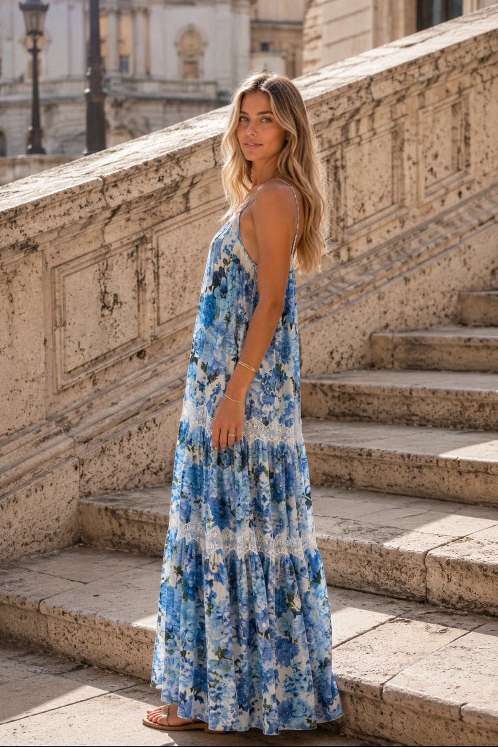VESTIDO ESTAMPADO RENDA
