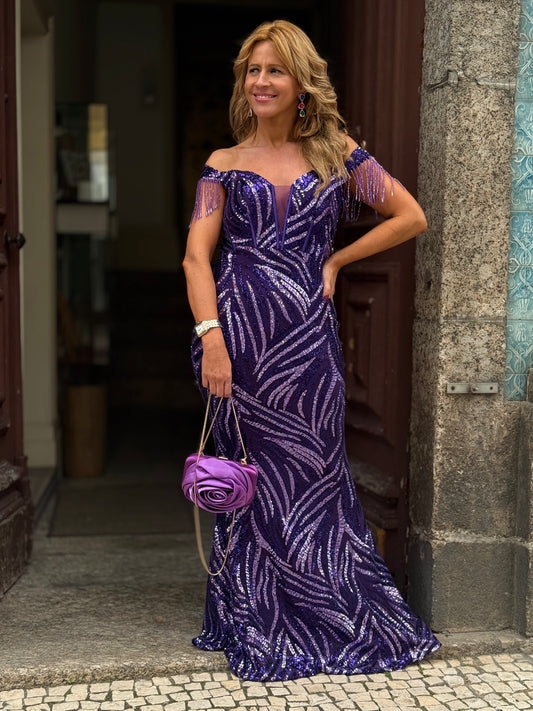 Vestido sereia lantejoula