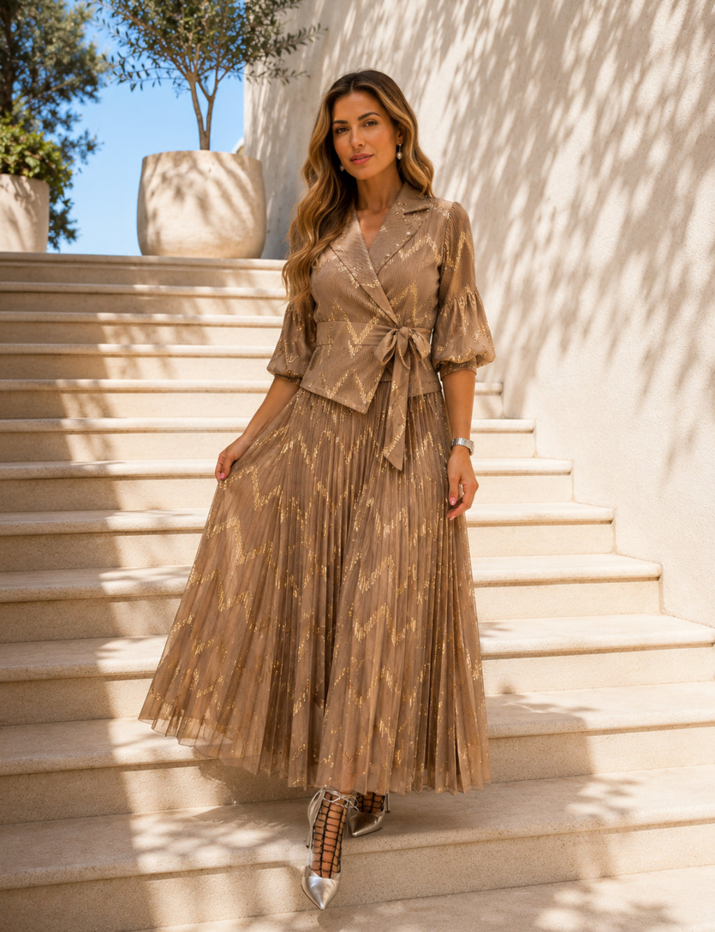 VESTIDOS PLISSADOS ELÁSTICOS