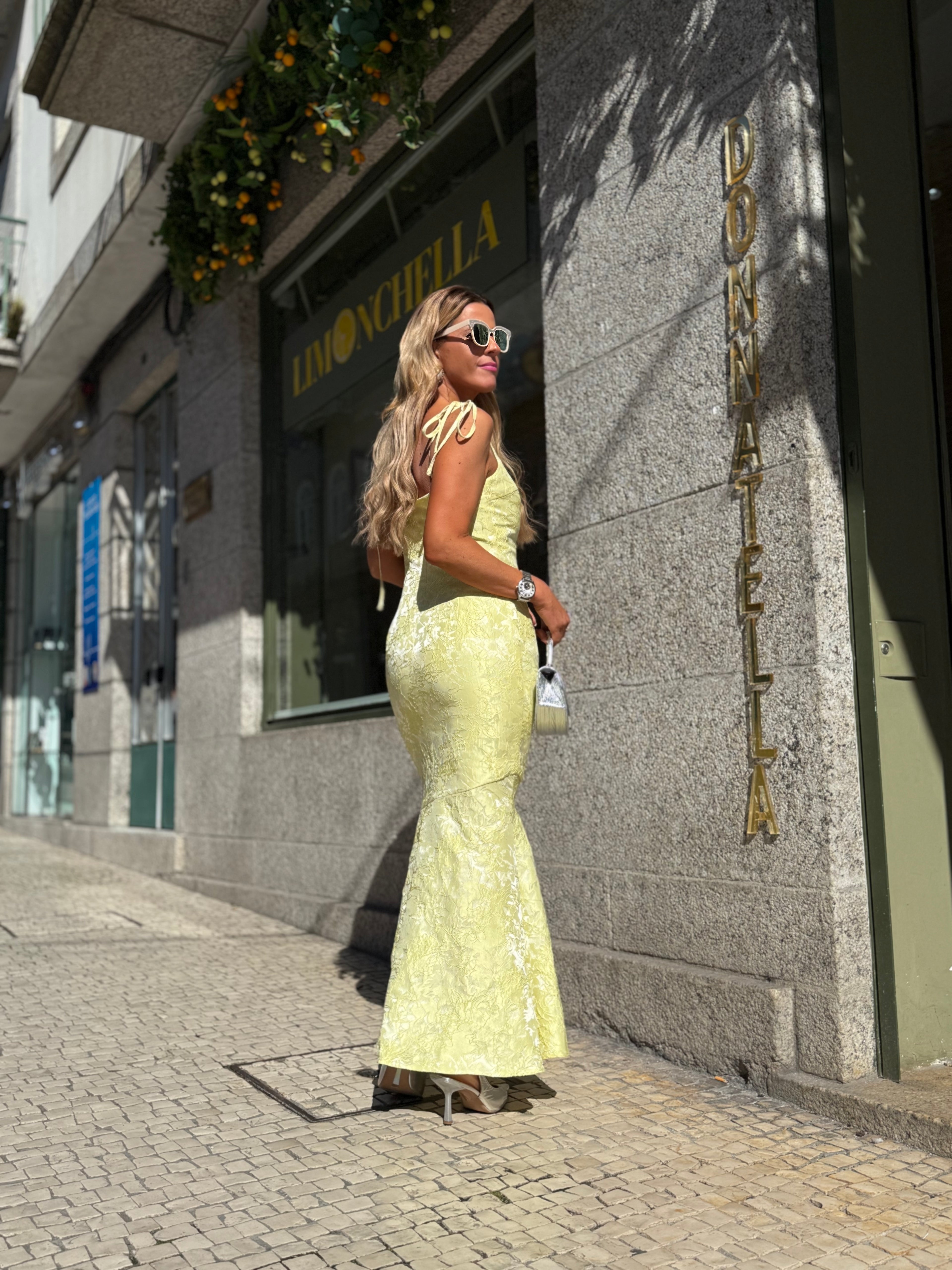 VESTIDO COMPRIDO TEXTURADO
