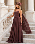 VESTIDO LONGO COM ECHARPE