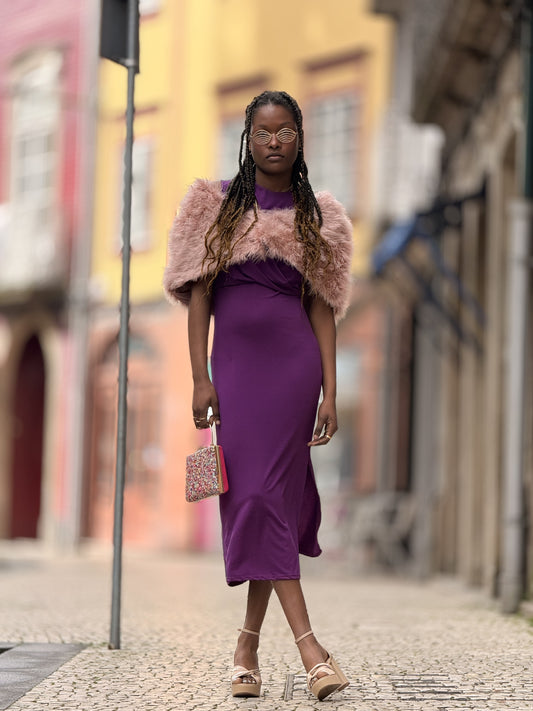 Vestido malha midi