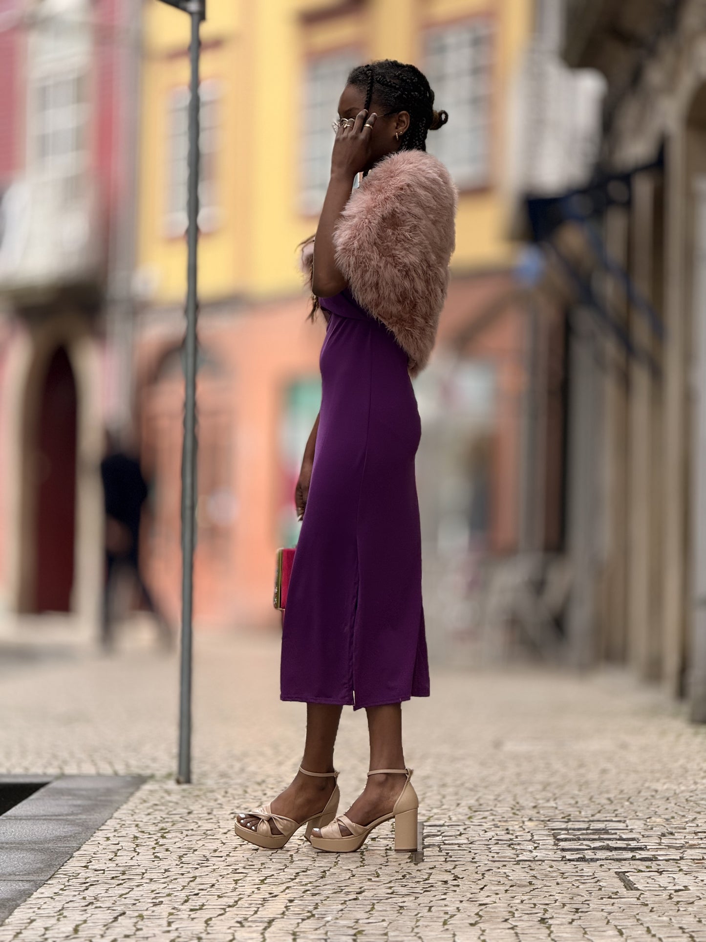 Vestido malha midi