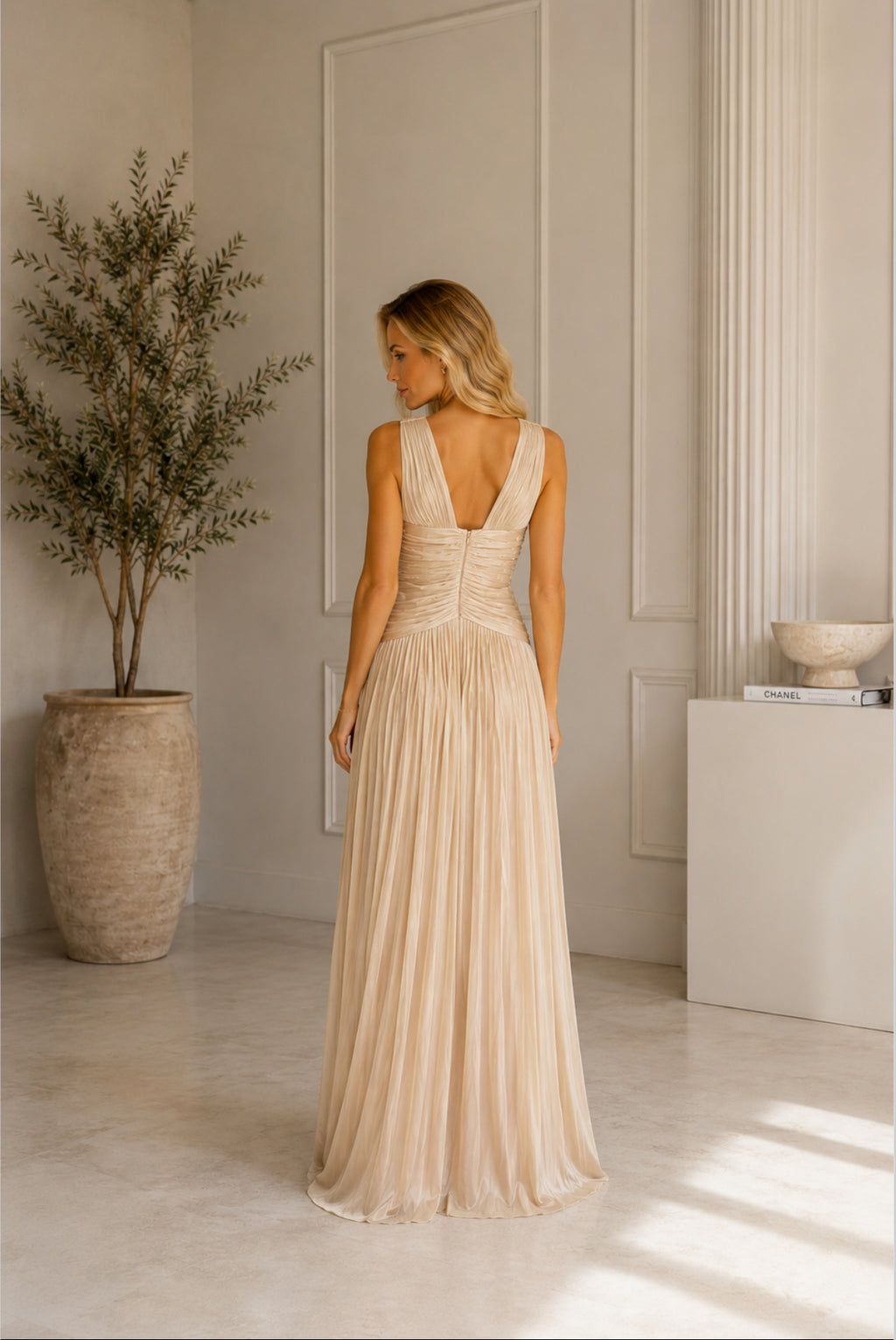 VESTIDO PLISSADO