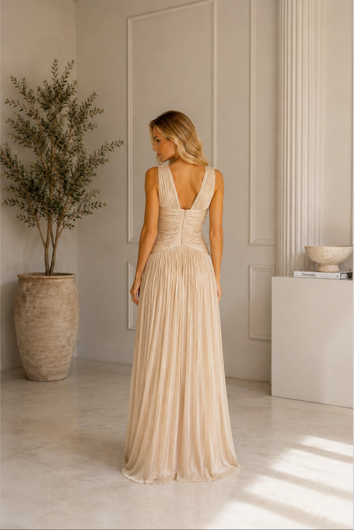 VESTIDO PLISSADO