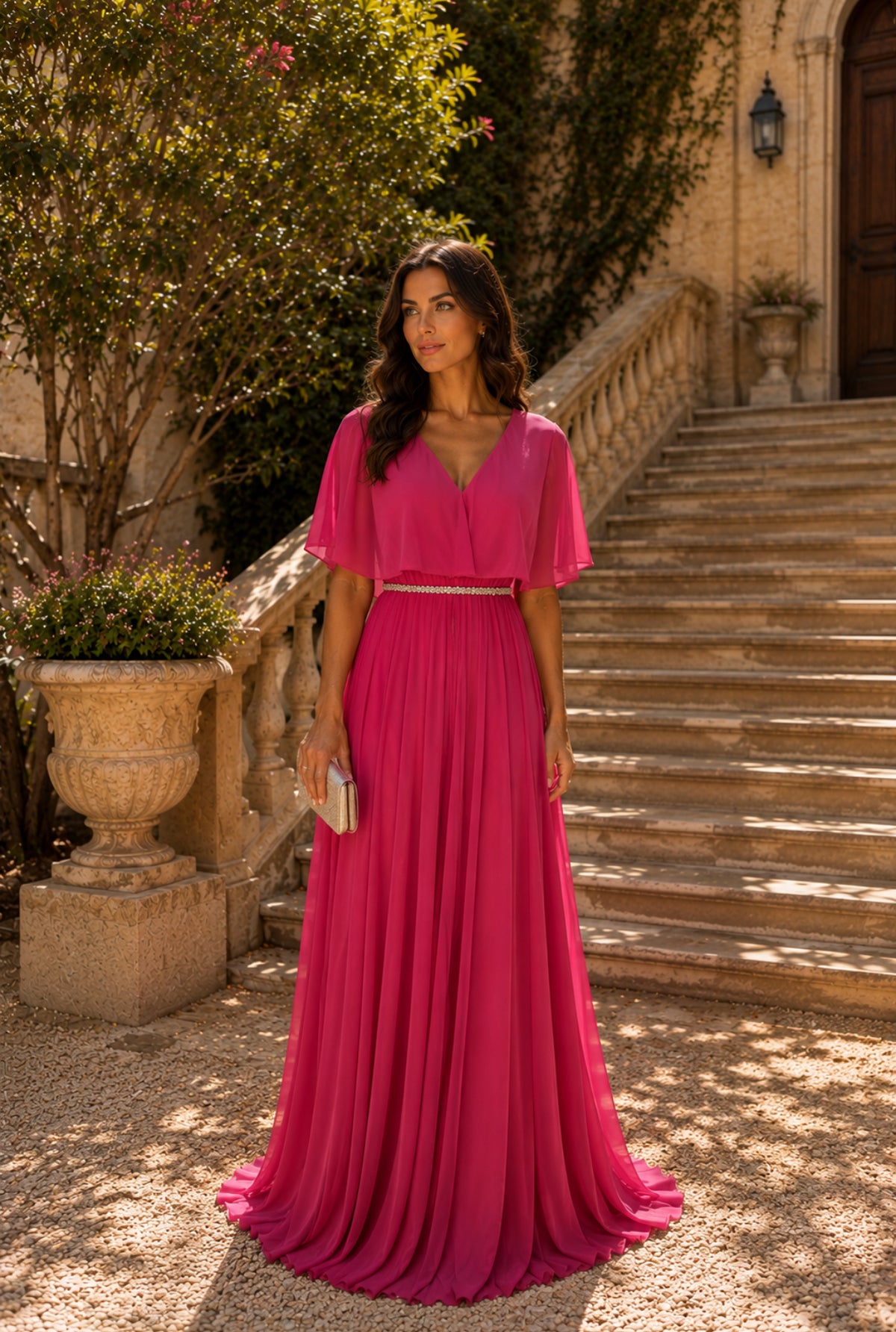 VESTIDO COM CAPA FLUIDA