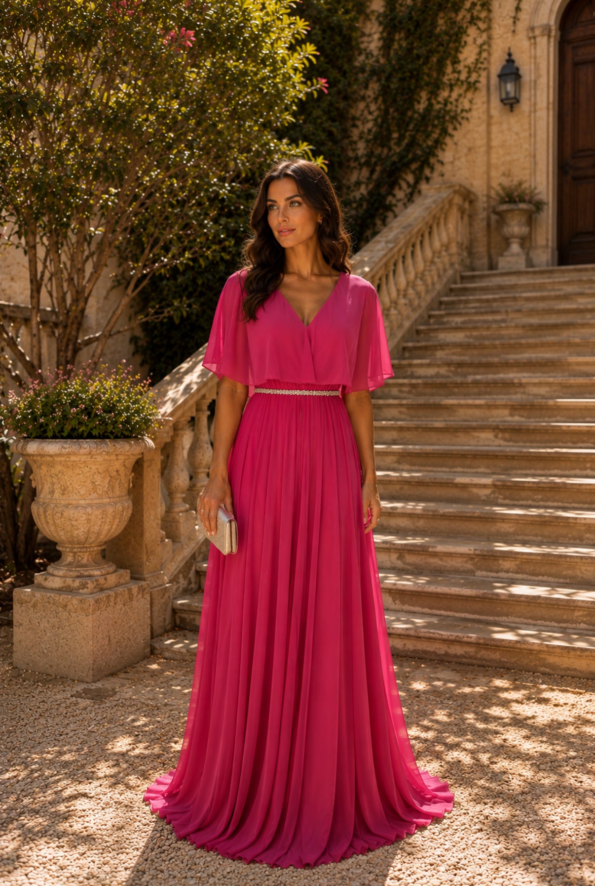 VESTIDO COM CAPA FLUIDA