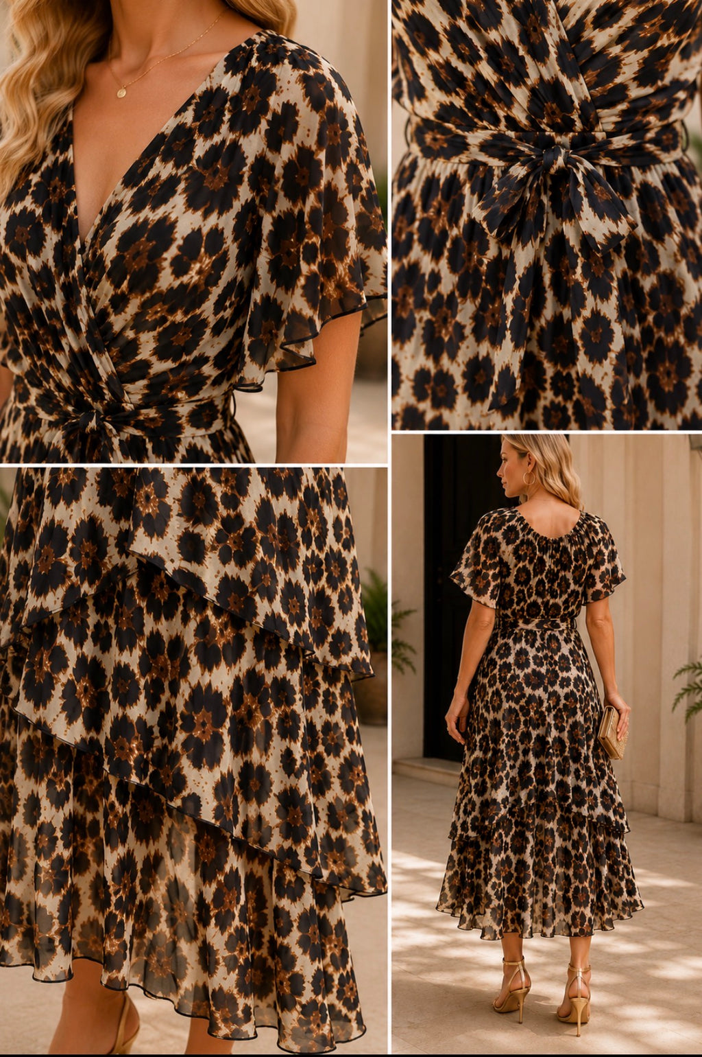 VESTIDO MIDI ANIMAL PRINT