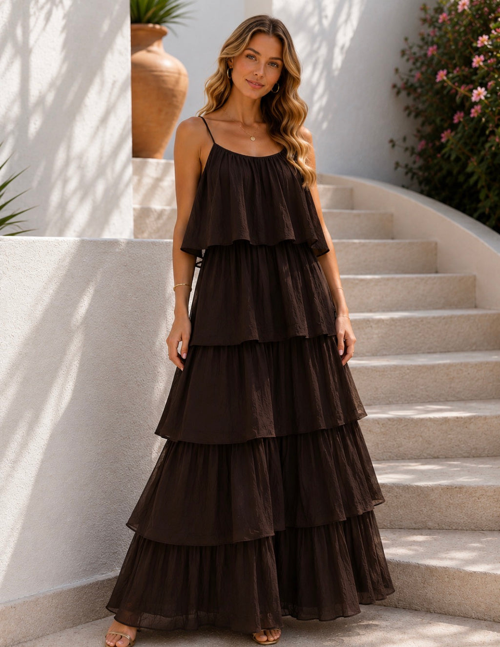 VESTIDO MIDI DE CAMADAS