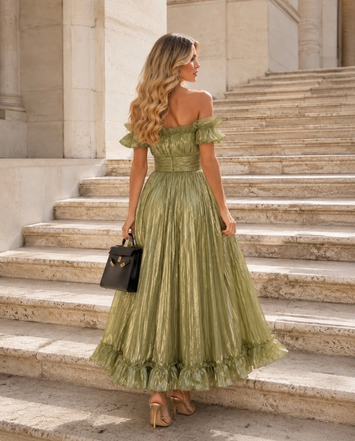 VESTIDO PLISSADO CAI CAI