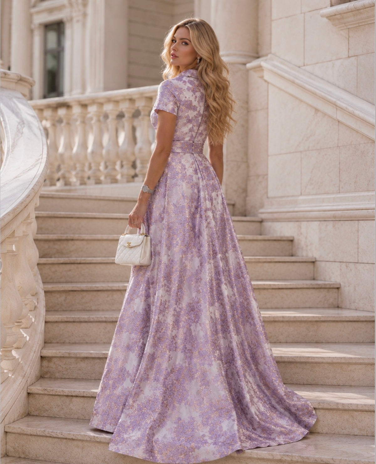 VESTIDO COMPRIDO LILÁS